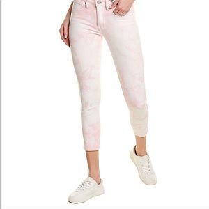 Blush Pink Tie Dye Crop Jean